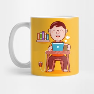 Cute Graphic Designer Cartoon Mug